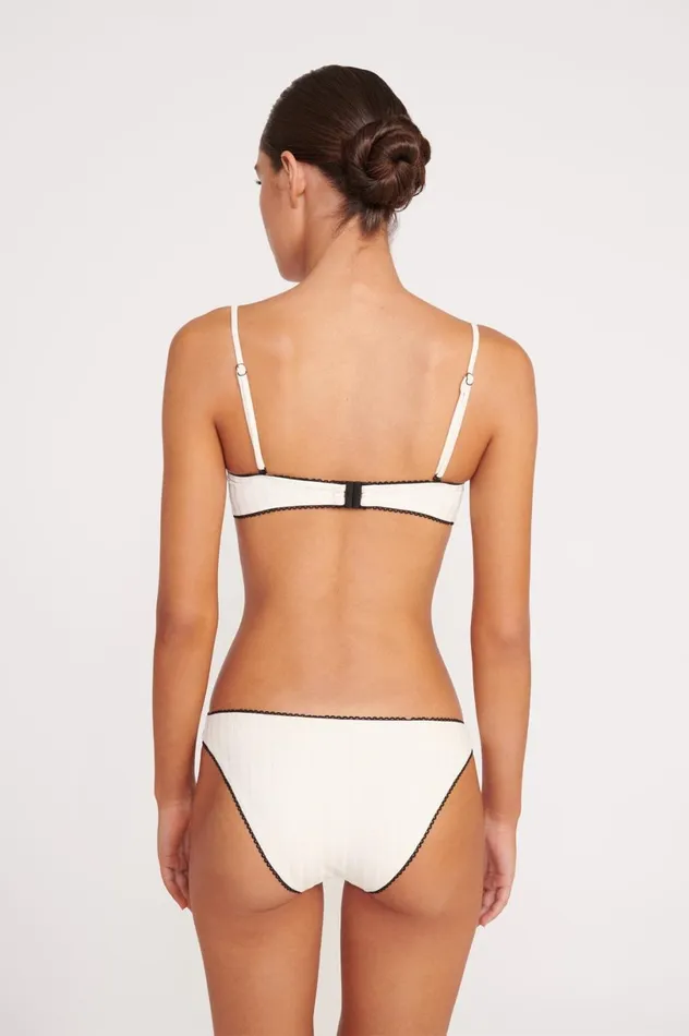 Women Bikinis STAUD STAUD KIT BIKINI BOTTOM IVORY BLACK Women Bikinis STAUD STAUD KIT BIKINI BOTTOM IVORY BLACK