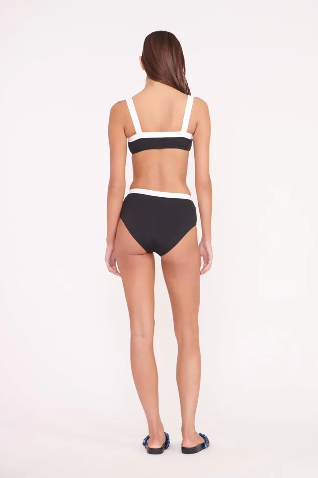 Women Bikinis STAUD STAUD LIV BIKINI TOP BLACK WHITE Women Bikinis STAUD STAUD LIV BIKINI TOP BLACK WHITE
