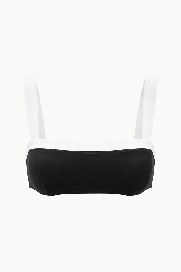 Women Bikinis STAUD STAUD LIV BIKINI TOP BLACK WHITE Women Bikinis STAUD STAUD LIV BIKINI TOP BLACK WHITE