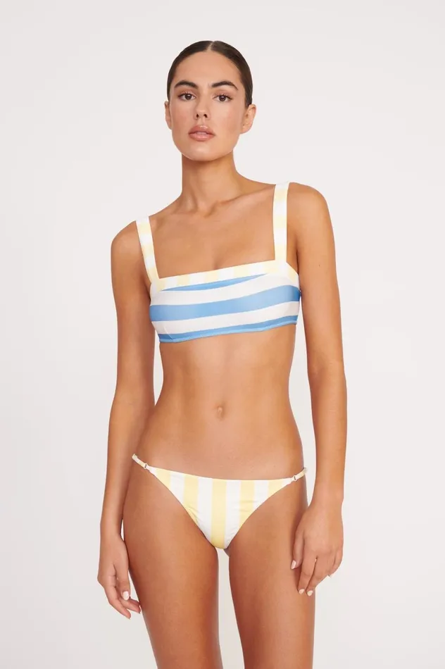 Women Bikinis STAUD STAUD LIV BIKINI TOP BUTTERCUP SEASHORE STRIPE