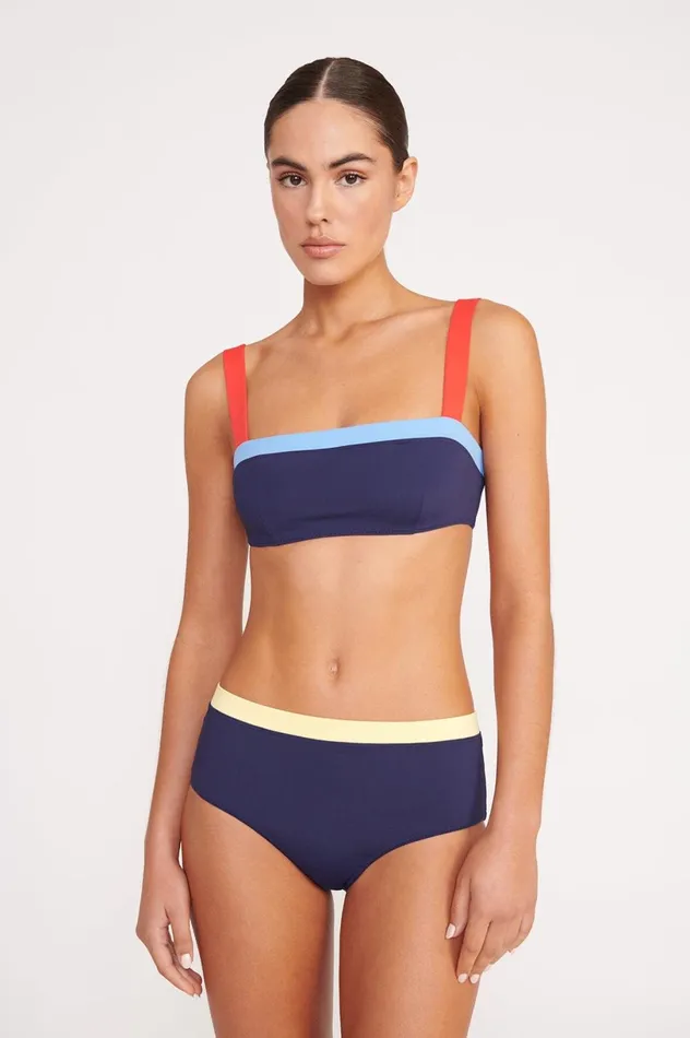 Women Bikinis STAUD STAUD LIV BIKINI TOP NAVY COLORBLOCK Women Bikinis STAUD STAUD LIV BIKINI TOP NAVY COLORBLOCK