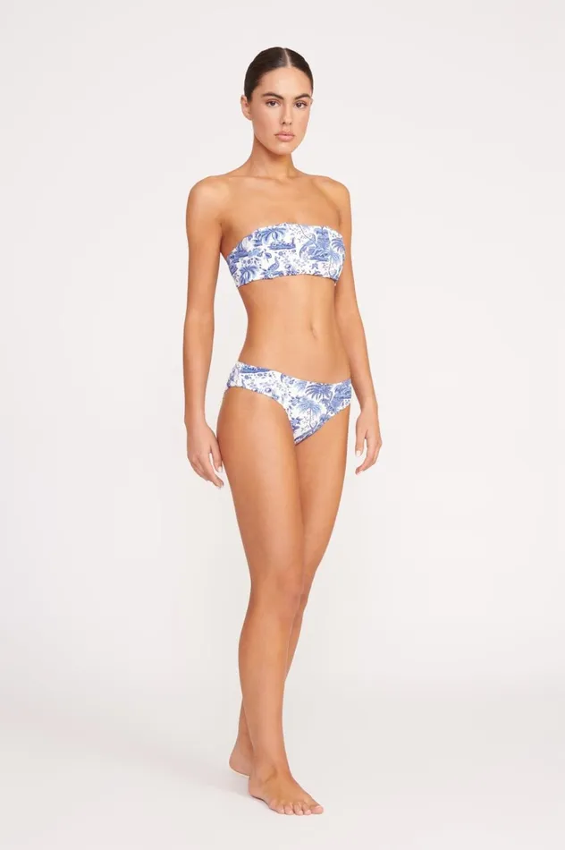 Women Bikinis STAUD STAUD MALA BIKINI TOP BLUE TOILE Women Bikinis STAUD STAUD MALA BIKINI TOP BLUE TOILE