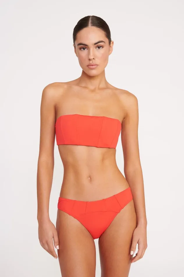 Women Bikinis STAUD STAUD MALA BIKINI TOP RED ROSE