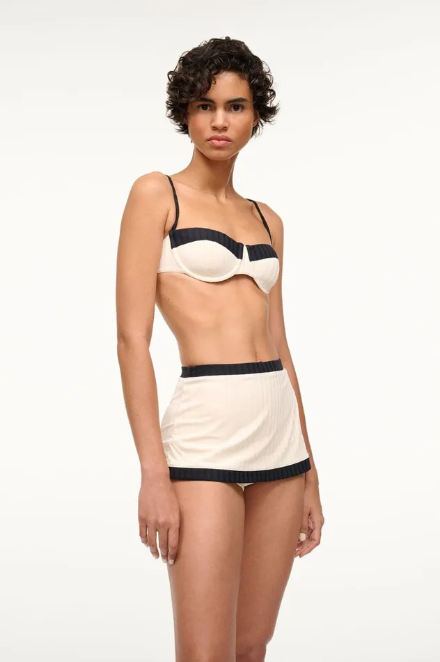 Women Bikinis STAUD STAUD NELL SWIM SKIRT IVORY BLACK Women Bikinis STAUD STAUD NELL SWIM SKIRT IVORY BLACK