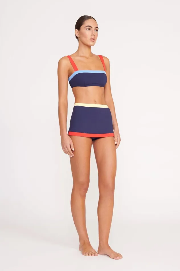 Women Bikinis STAUD STAUD NELL SWIM SKIRT NAVY COLORBLOCK Women Bikinis STAUD STAUD NELL SWIM SKIRT NAVY COLORBLOCK
