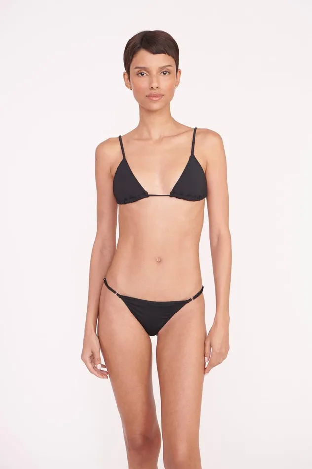 Women Bikinis STAUD STAUD SISLEY STRING BOTTOM BLACK Women Bikinis STAUD STAUD SISLEY STRING BOTTOM BLACK