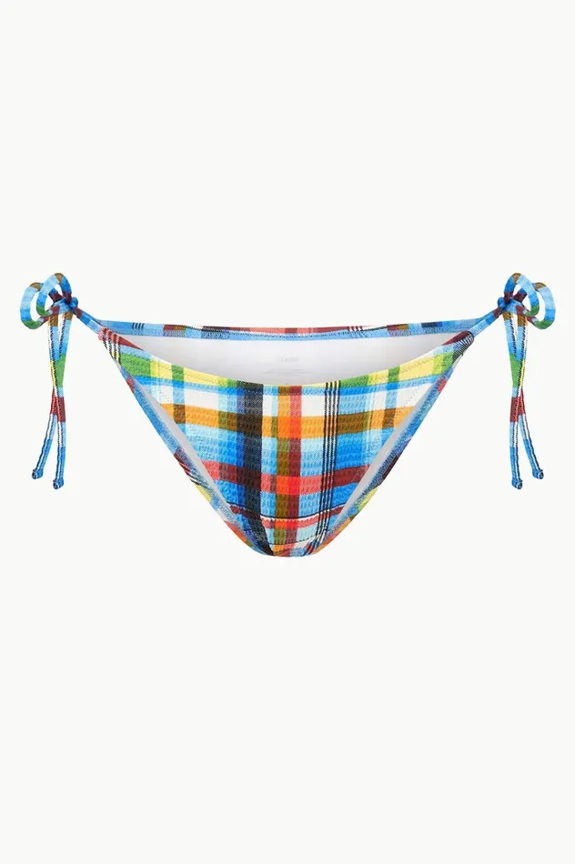 Women Bikinis STAUD STAUD SISLEY STRING BOTTOM MADRAS PLAID