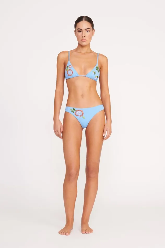 Women Bikinis STAUD STAUD VAL BIKINI TOP DIAMOND ROSE
