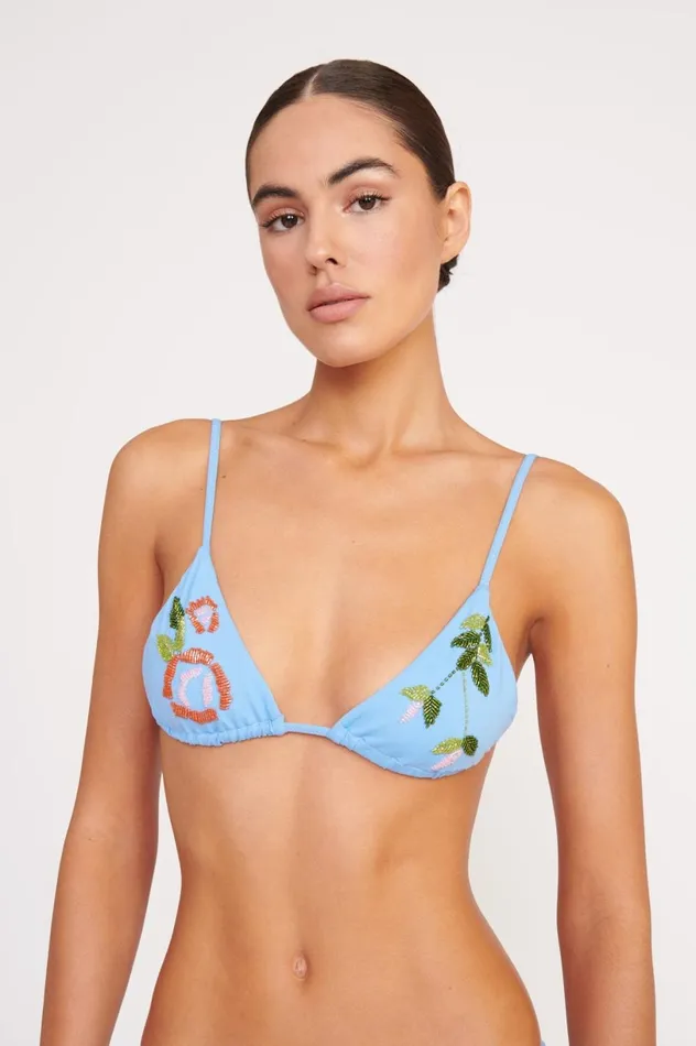 Women Bikinis STAUD STAUD VAL BIKINI TOP DIAMOND ROSE