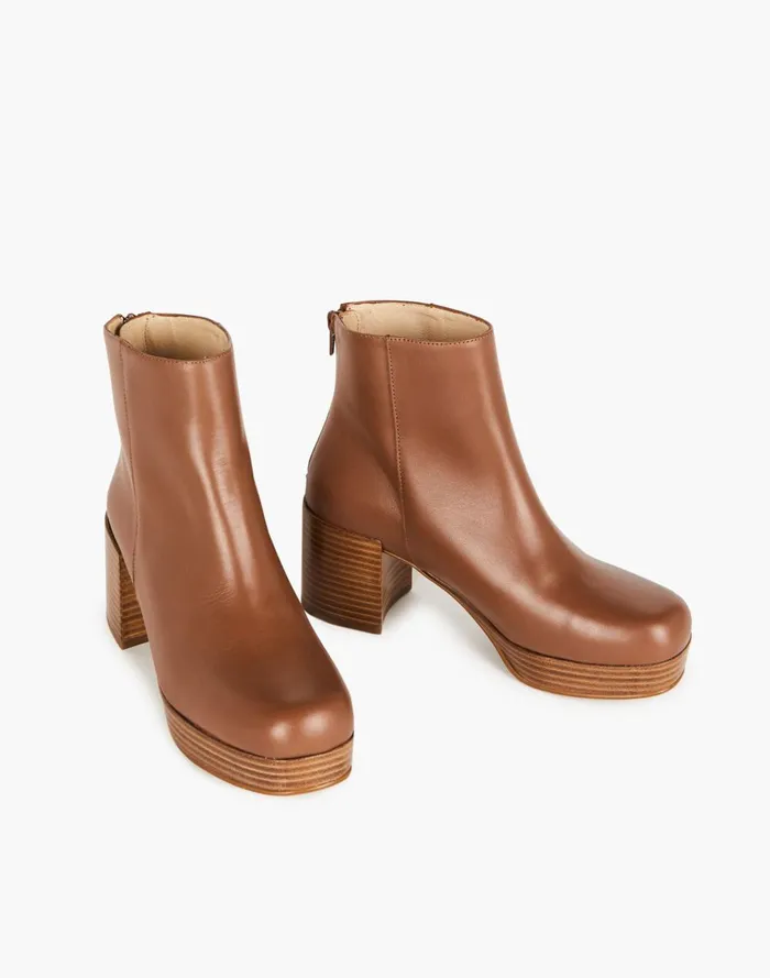Women Boots Madewell Intentionally Blank Leather Speed Platform Boots