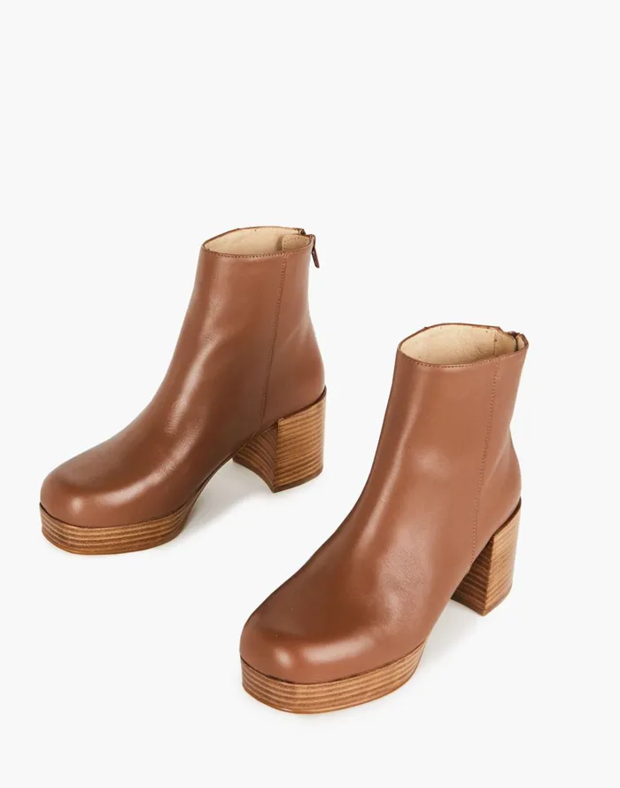 Women Boots Madewell Intentionally Blank Leather Speed Platform Boots