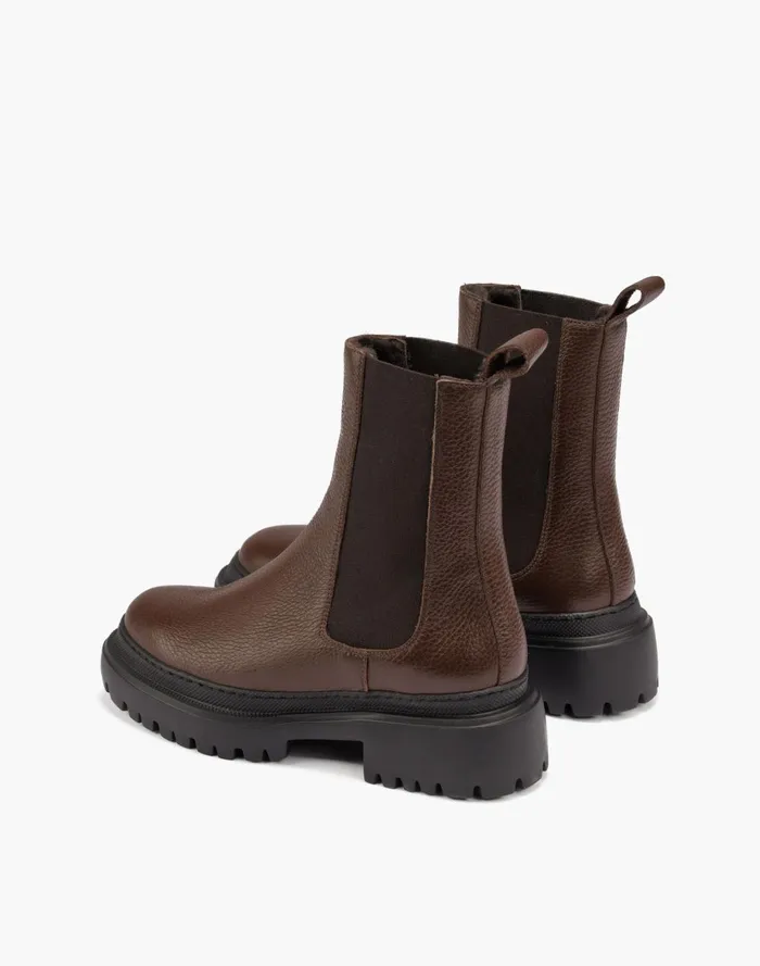 Women Boots Madewell Maguire ShearlingLined Leather Cortina Chelsea Boots