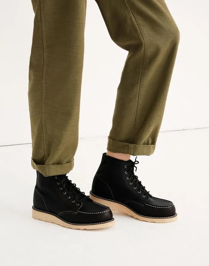 Women Boots Madewell Red Wing 6Inch Moc LaceUp Boots