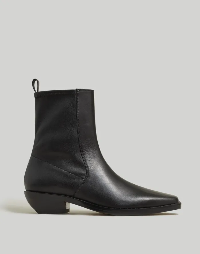 Women Boots Madewell The Idris Ankle Boot In Leather