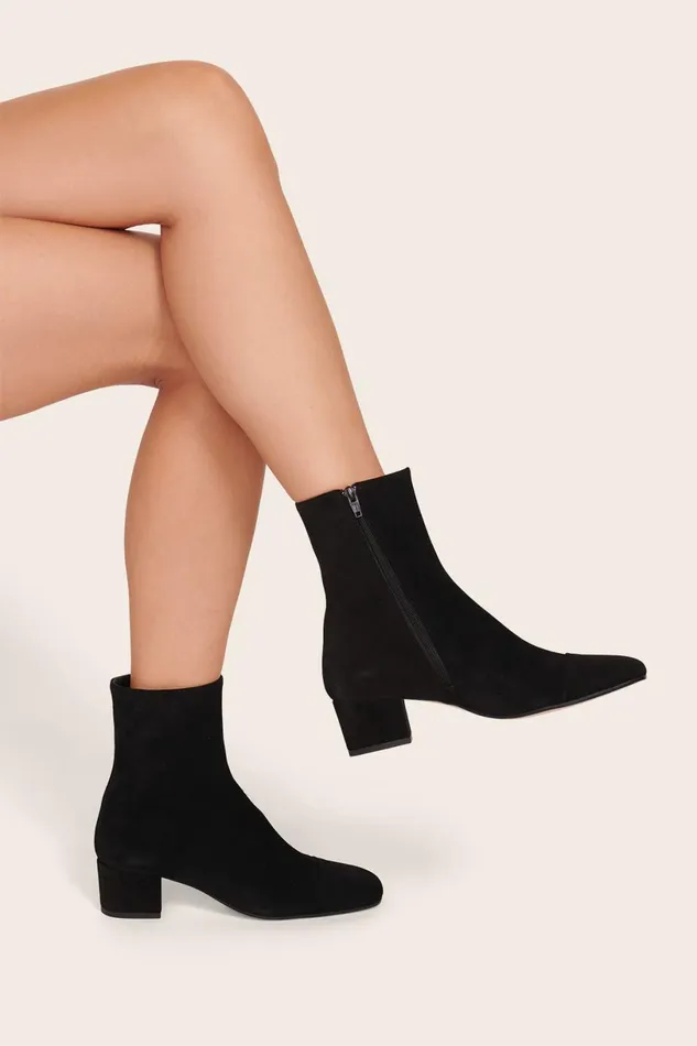 Women Boots STAUD STAUD AIMEE SHORT BOOT BLACK SUEDE Women Boots STAUD STAUD AIMEE SHORT BOOT BLACK SUEDE