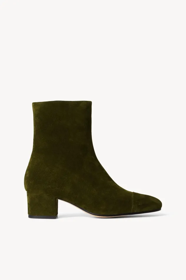 Women Boots STAUD STAUD AIMEE SHORT BOOT OLIVE SUEDE