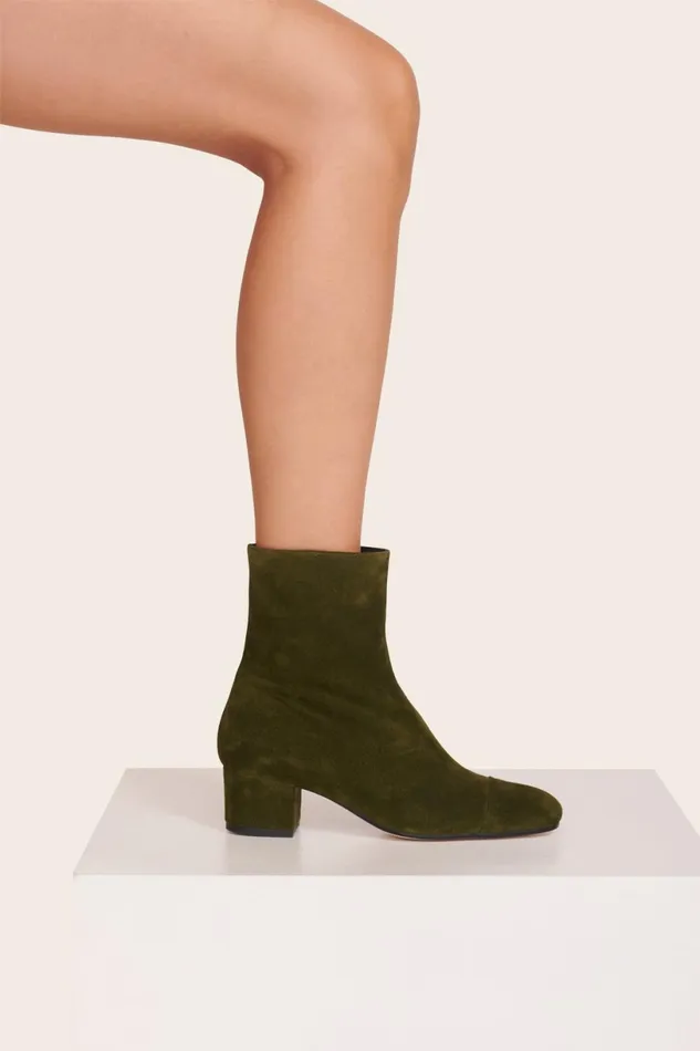 Women Boots STAUD STAUD AIMEE SHORT BOOT OLIVE SUEDE Women Boots STAUD STAUD AIMEE SHORT BOOT OLIVE SUEDE