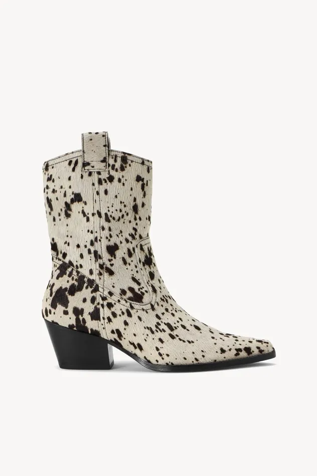 Women Boots STAUD STAUD JUNE BOOT BLACK WHITE HAIRCALF