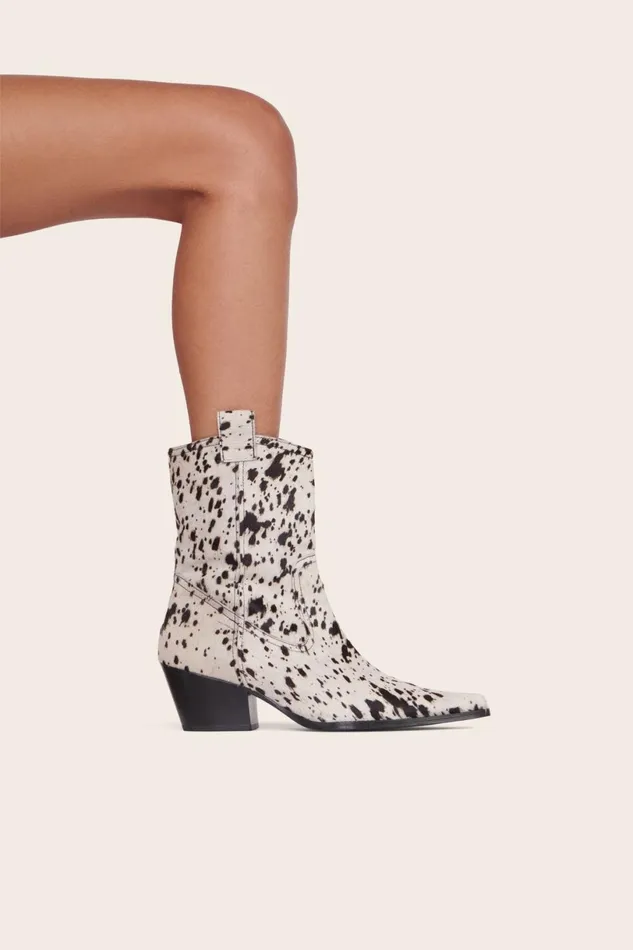 Women Boots STAUD STAUD JUNE BOOT BLACK WHITE HAIRCALF Women Boots STAUD STAUD JUNE BOOT BLACK WHITE HAIRCALF