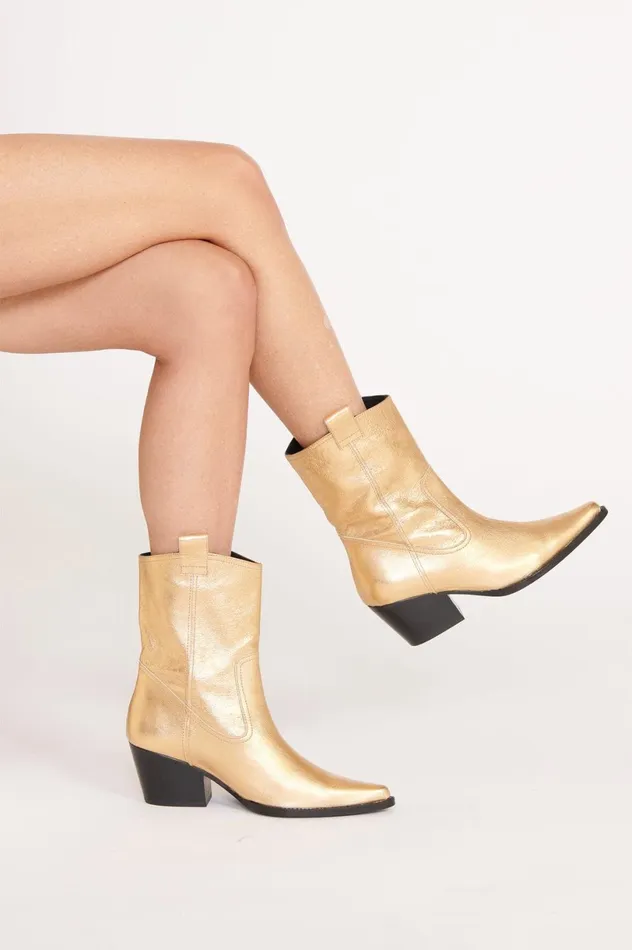 Women Boots STAUD STAUD JUNE BOOT GOLD Women Boots STAUD STAUD JUNE BOOT GOLD
