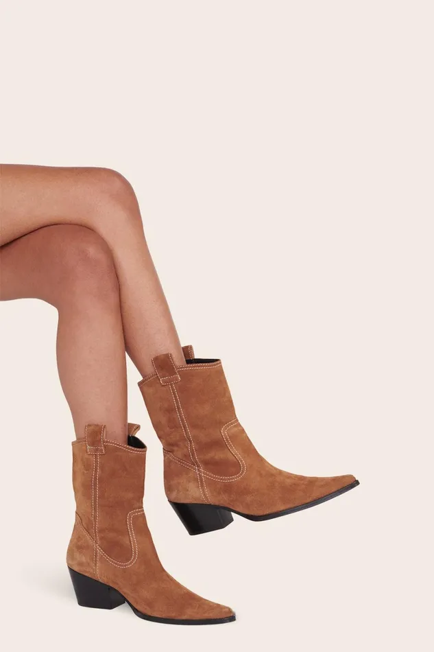Women Boots STAUD STAUD JUNE BOOT TAN SUEDE Women Boots STAUD STAUD JUNE BOOT TAN SUEDE