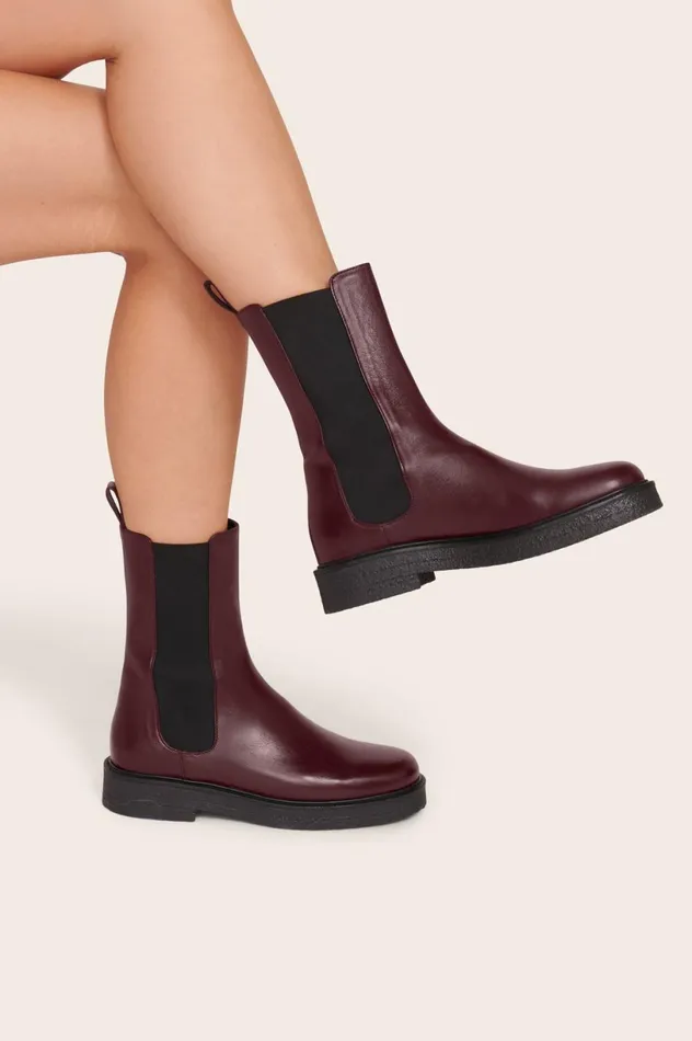 Women Boots STAUD STAUD PALAMINO BOOT PLUM BLACK Women Boots STAUD STAUD PALAMINO BOOT PLUM BLACK