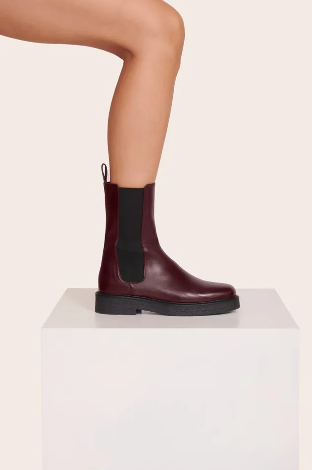Women Boots STAUD STAUD PALAMINO BOOT PLUM BLACK Women Boots STAUD STAUD PALAMINO BOOT PLUM BLACK
