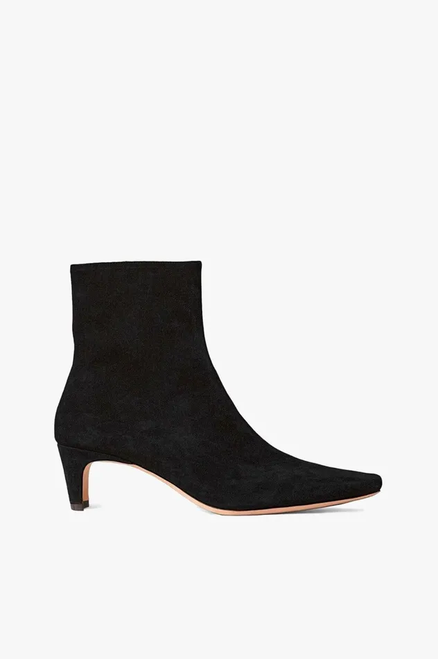 Women Boots STAUD STAUD WALLY ANKLE BOOT BLACK SUEDE
