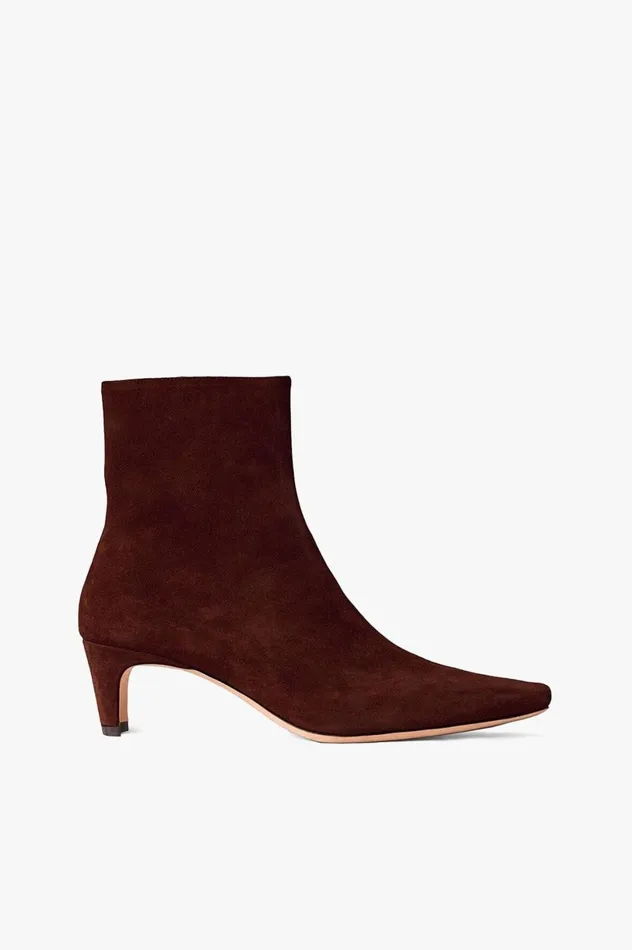 Women Boots STAUD STAUD WALLY ANKLE BOOT MAHOGANY SUEDE