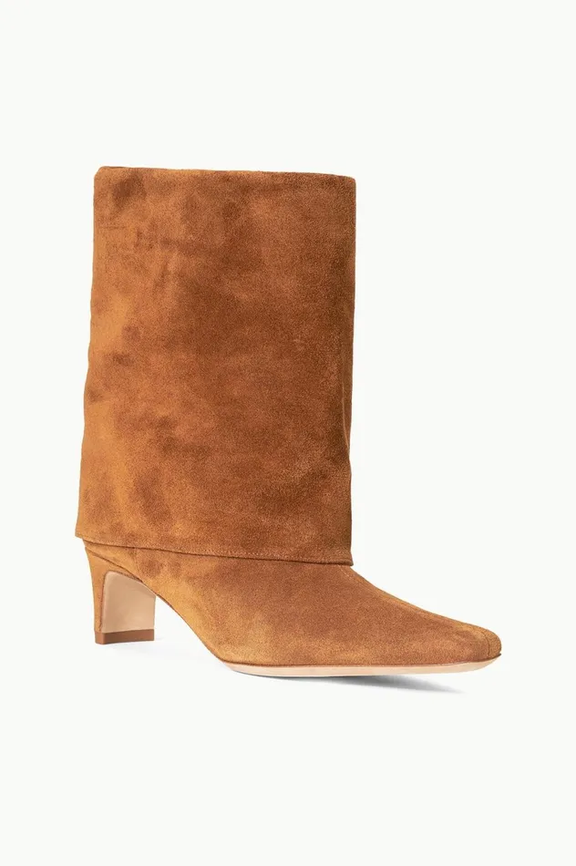 Women Boots STAUD STAUD WALLY FOLDOVER BOOT TAN