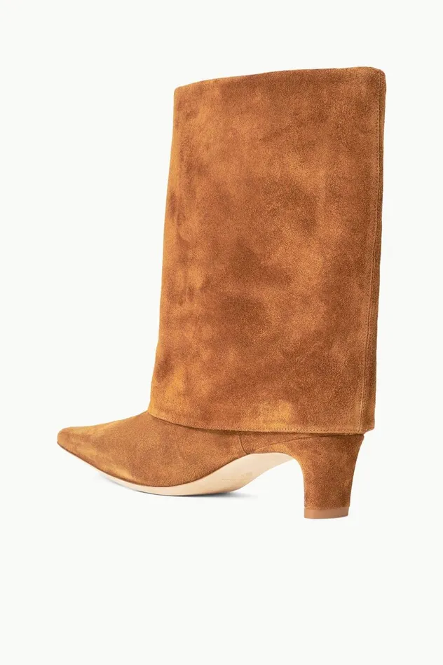 Women Boots STAUD STAUD WALLY FOLDOVER BOOT TAN