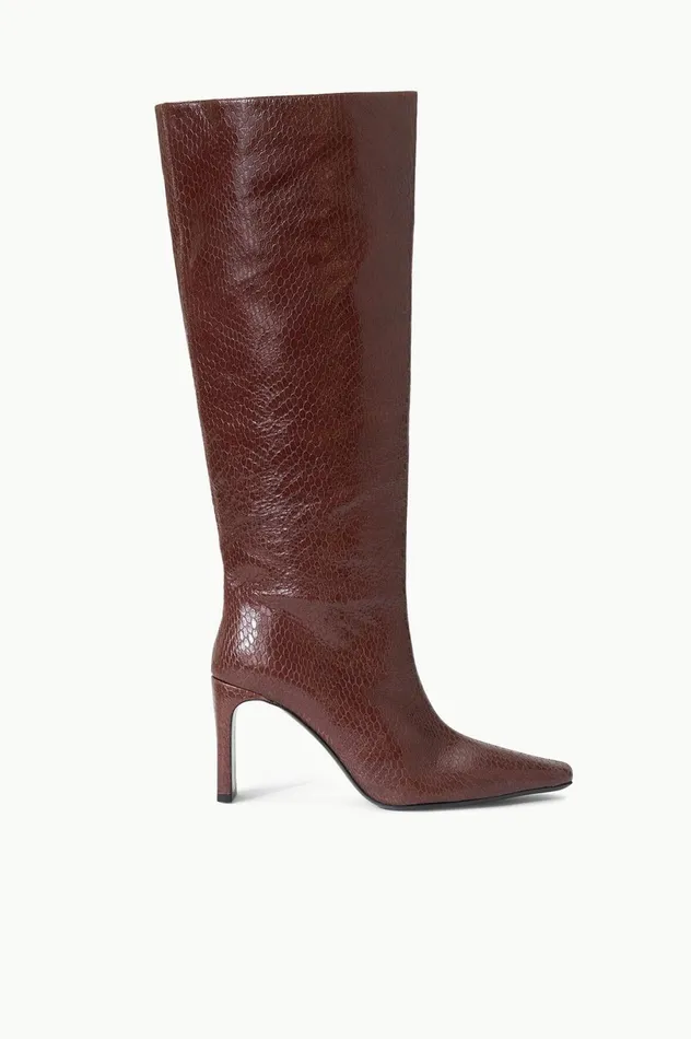 Women Boots STAUD STAUD WALLY HIGH HEEL BOOT MAHOGANY