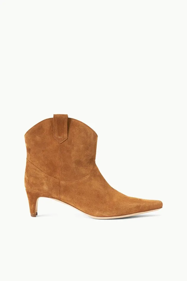 Women Boots STAUD STAUD WESTERN WALLY ANKLE BOOT TAN