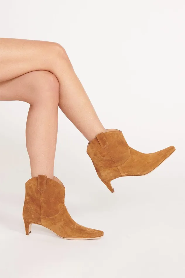 Women Boots STAUD STAUD WESTERN WALLY ANKLE BOOT TAN Women Boots STAUD STAUD WESTERN WALLY ANKLE BOOT TAN