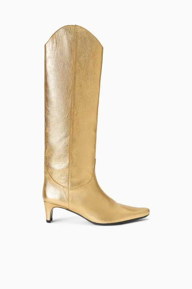 Women Boots STAUD STAUD WESTERN WALLY BOOT GOLD