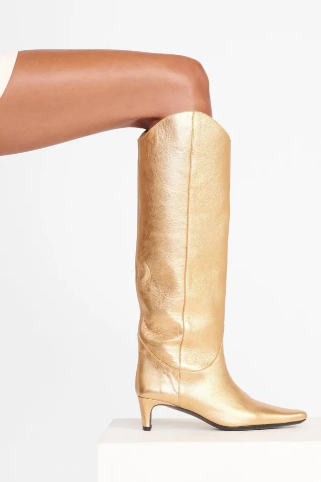 Women Boots STAUD STAUD WESTERN WALLY BOOT GOLD Women Boots STAUD STAUD WESTERN WALLY BOOT GOLD