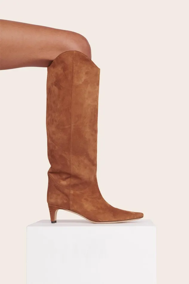 Women Boots STAUD STAUD WESTERN WALLY BOOT TAN SUEDE Women Boots STAUD STAUD WESTERN WALLY BOOT TAN SUEDE