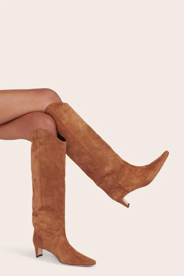 Women Boots STAUD STAUD WESTERN WALLY BOOT TAN SUEDE Women Boots STAUD STAUD WESTERN WALLY BOOT TAN SUEDE