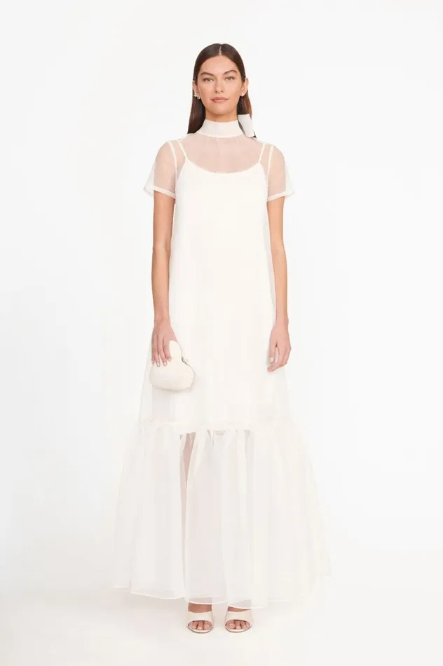 Women Bridal STAUD CALLUNA DRESS WHITE