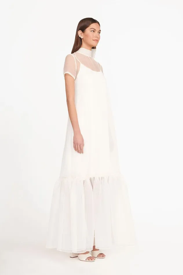Women Bridal STAUD CALLUNA DRESS WHITE Women Bridal STAUD CALLUNA DRESS WHITE