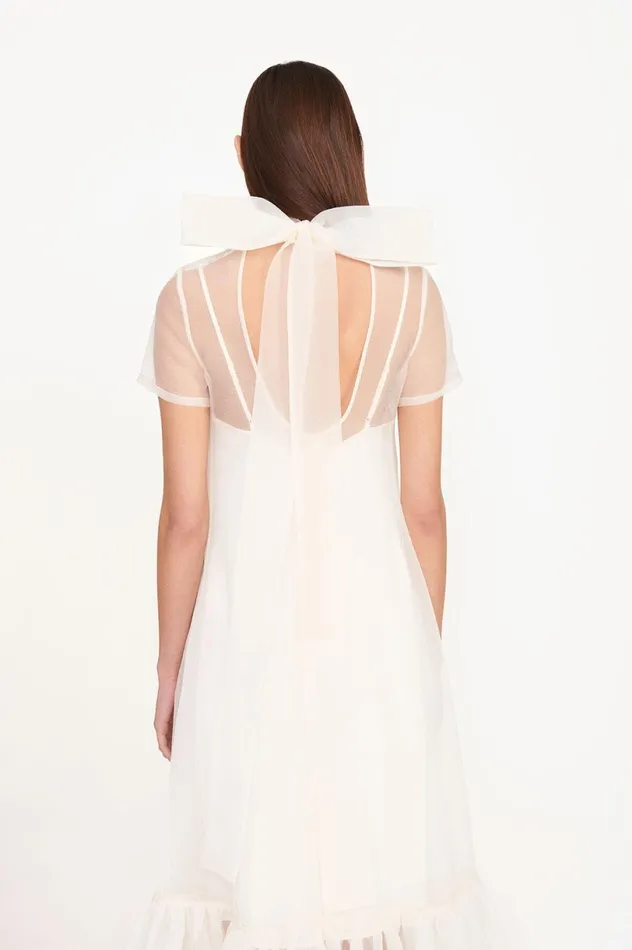 Women Bridal STAUD CALLUNA DRESS WHITE Women Bridal STAUD CALLUNA DRESS WHITE