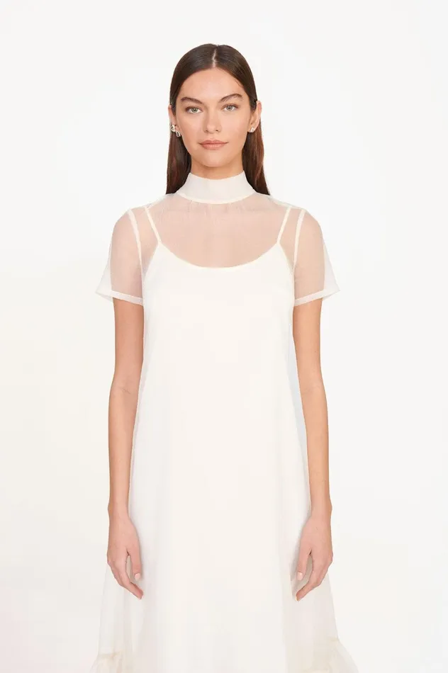 Women Bridal STAUD CALLUNA DRESS WHITE Women Bridal STAUD CALLUNA DRESS WHITE