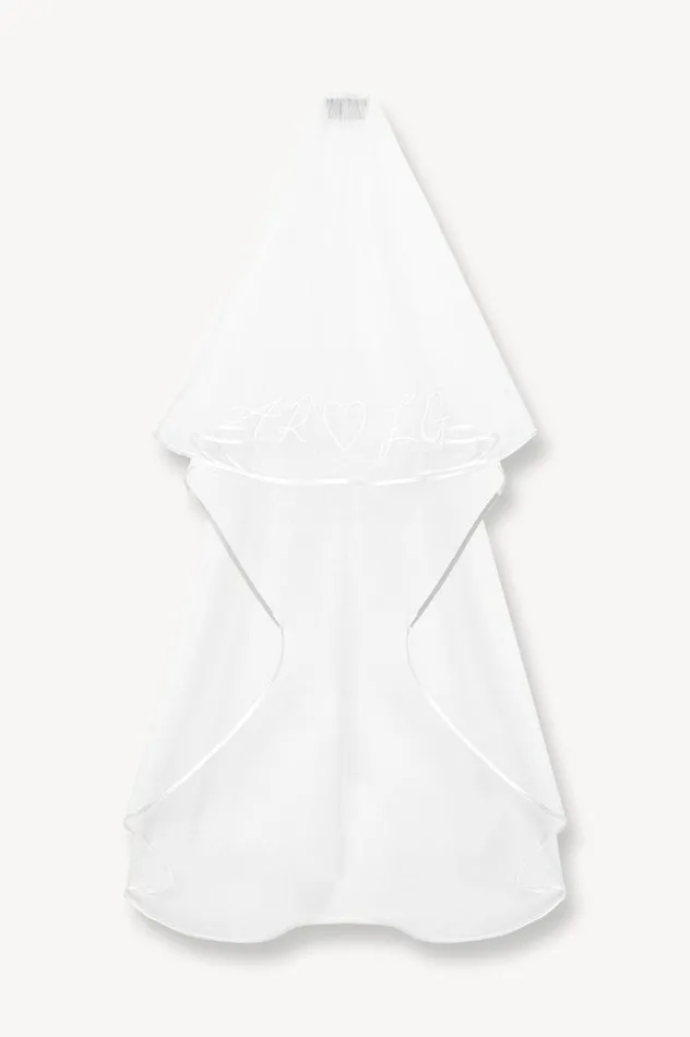 Women Bridal STAUD CUSTOM EMBROIDERED INITIALS VEIL Women Bridal STAUD CUSTOM EMBROIDERED INITIALS VEIL