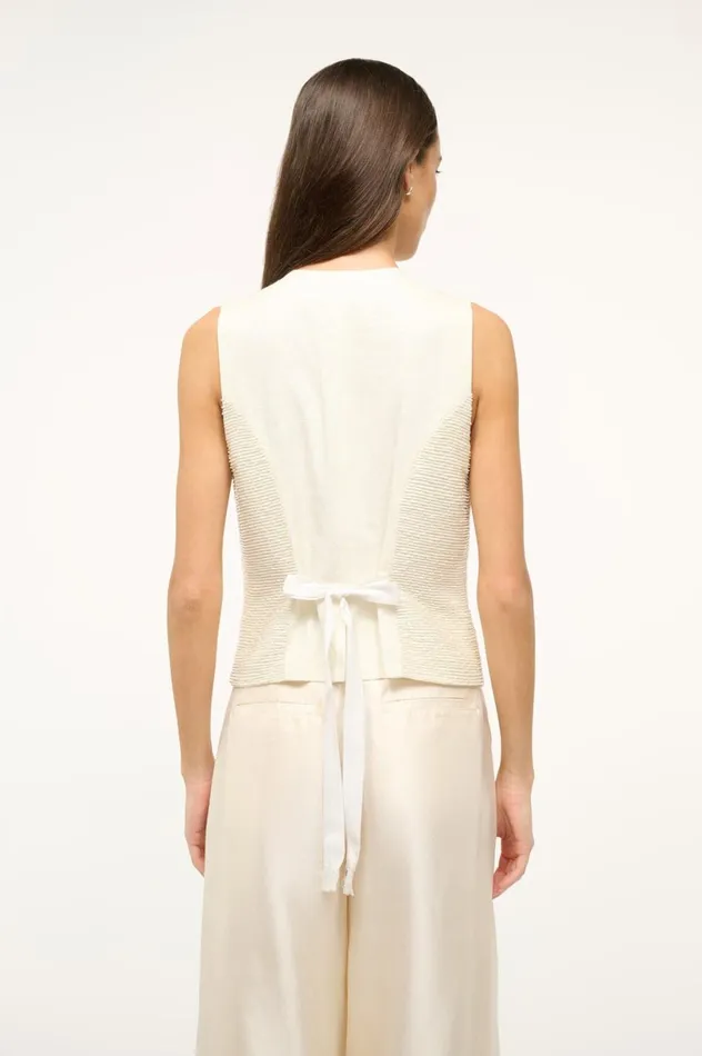 Women Bridal STAUD STAUD BRETT VEST IVORY Women Bridal STAUD STAUD BRETT VEST IVORY