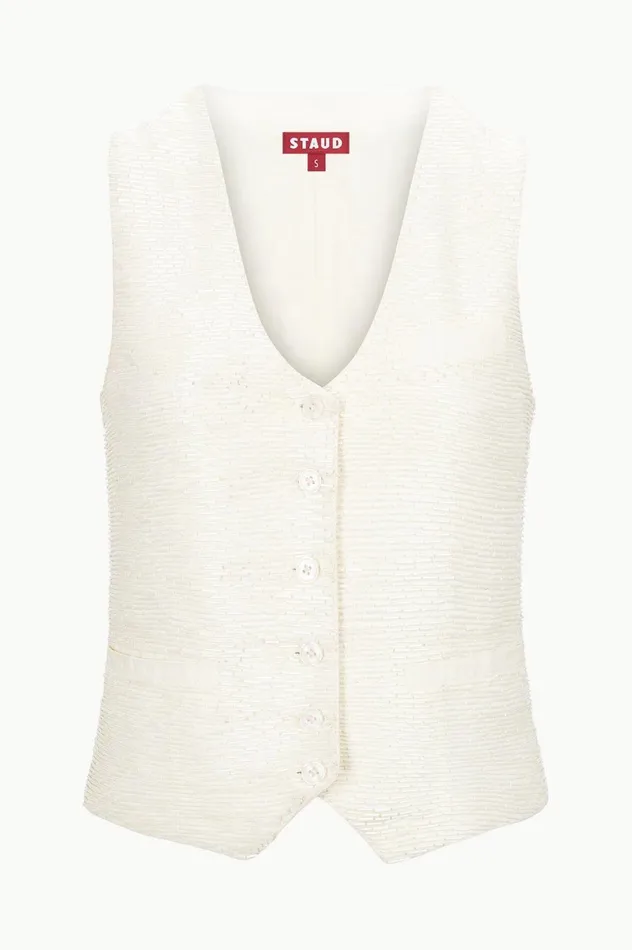 Women Bridal STAUD STAUD BRETT VEST IVORY Women Bridal STAUD STAUD BRETT VEST IVORY