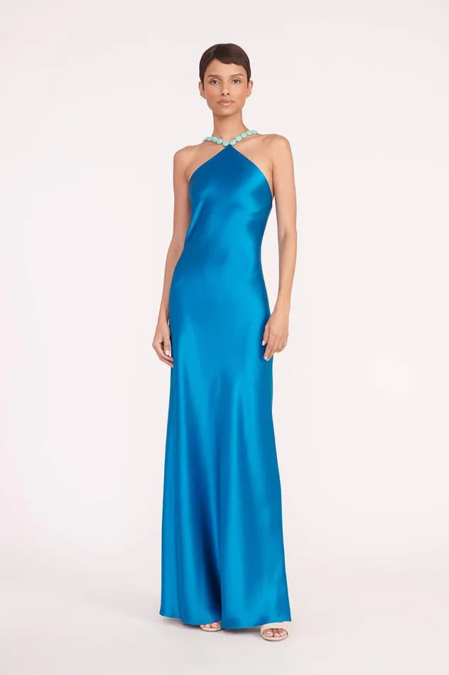 Women Bridal STAUD STAUD CADENCE DRESS ISLAND BLUE Women Bridal STAUD STAUD CADENCE DRESS ISLAND BLUE