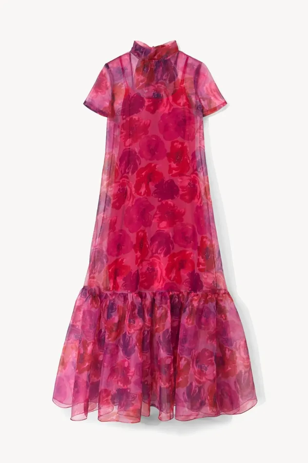 Women Bridal STAUD STAUD CALLUNA DRESS MAGENTA PAINTED FLORAL Women Bridal STAUD STAUD CALLUNA DRESS MAGENTA PAINTED FLORAL