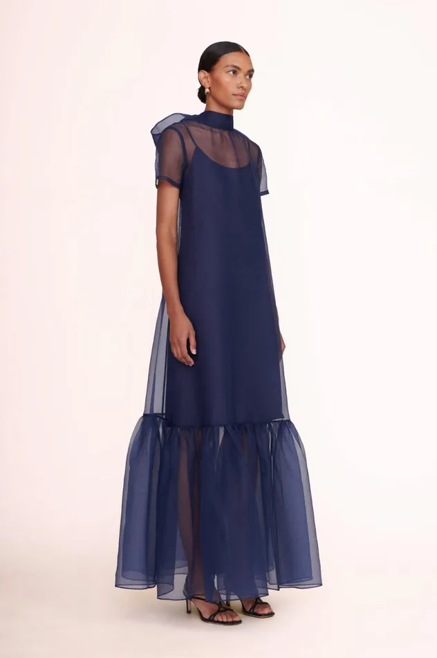Women Bridal STAUD STAUD CALLUNA DRESS NAVY Women Bridal STAUD STAUD CALLUNA DRESS NAVY
