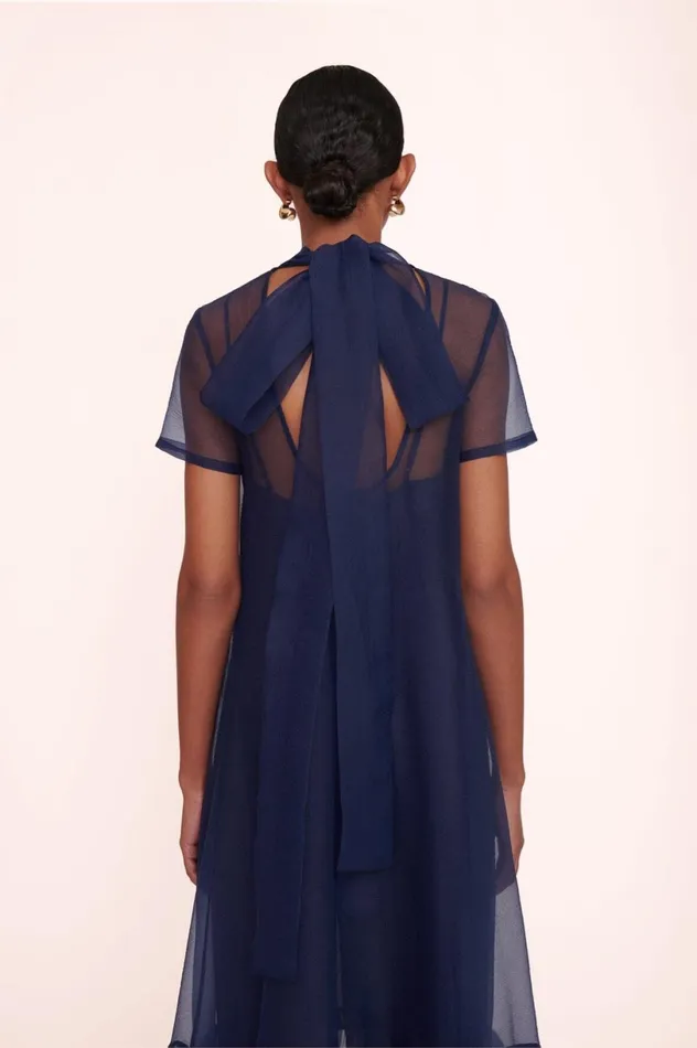 Women Bridal STAUD STAUD CALLUNA DRESS NAVY Women Bridal STAUD STAUD CALLUNA DRESS NAVY