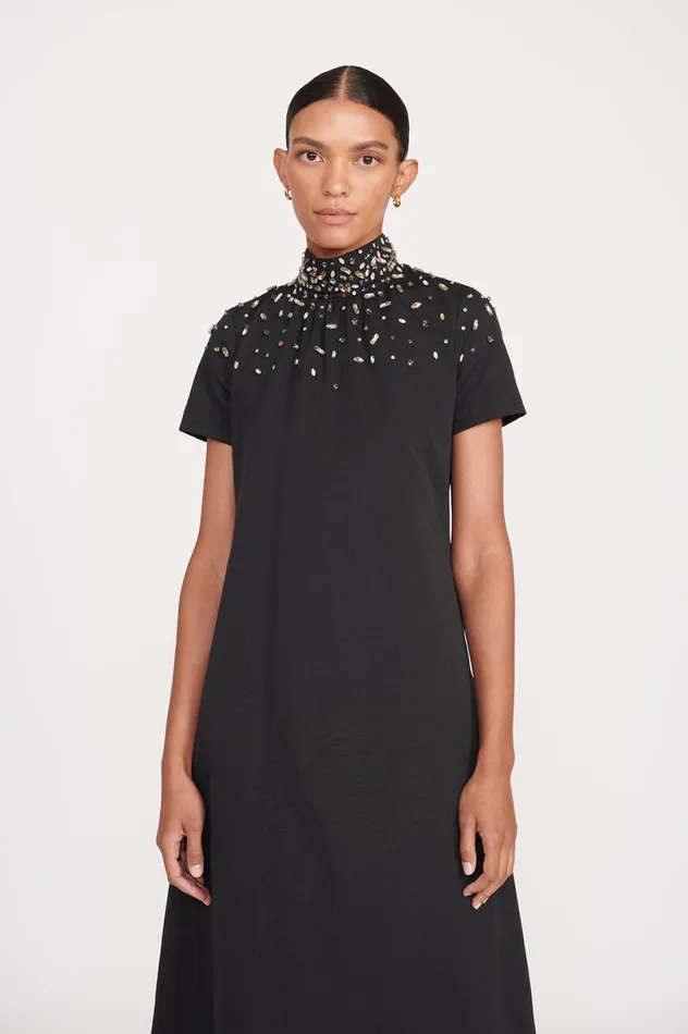 Women Bridal STAUD STAUD ILANA DRESS BLACK SILVER Women Bridal STAUD STAUD ILANA DRESS BLACK SILVER